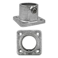 Buiskoppeling Vierkante voetplaat met doorloop-B / 26,9 mm